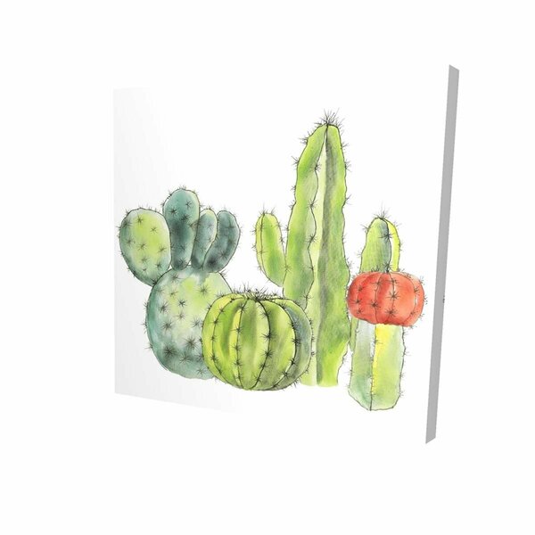 Fondo 16 x 16 in. Gathering of Small Cactus-Print on Canvas FO2789363